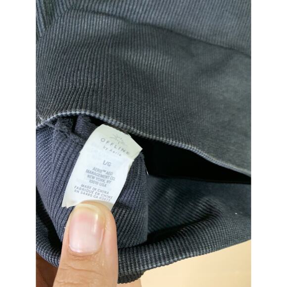 aerie OFFLINE By Big Chill Seamless Long Sleeve Crop Top Size L - Picture 7 of 7